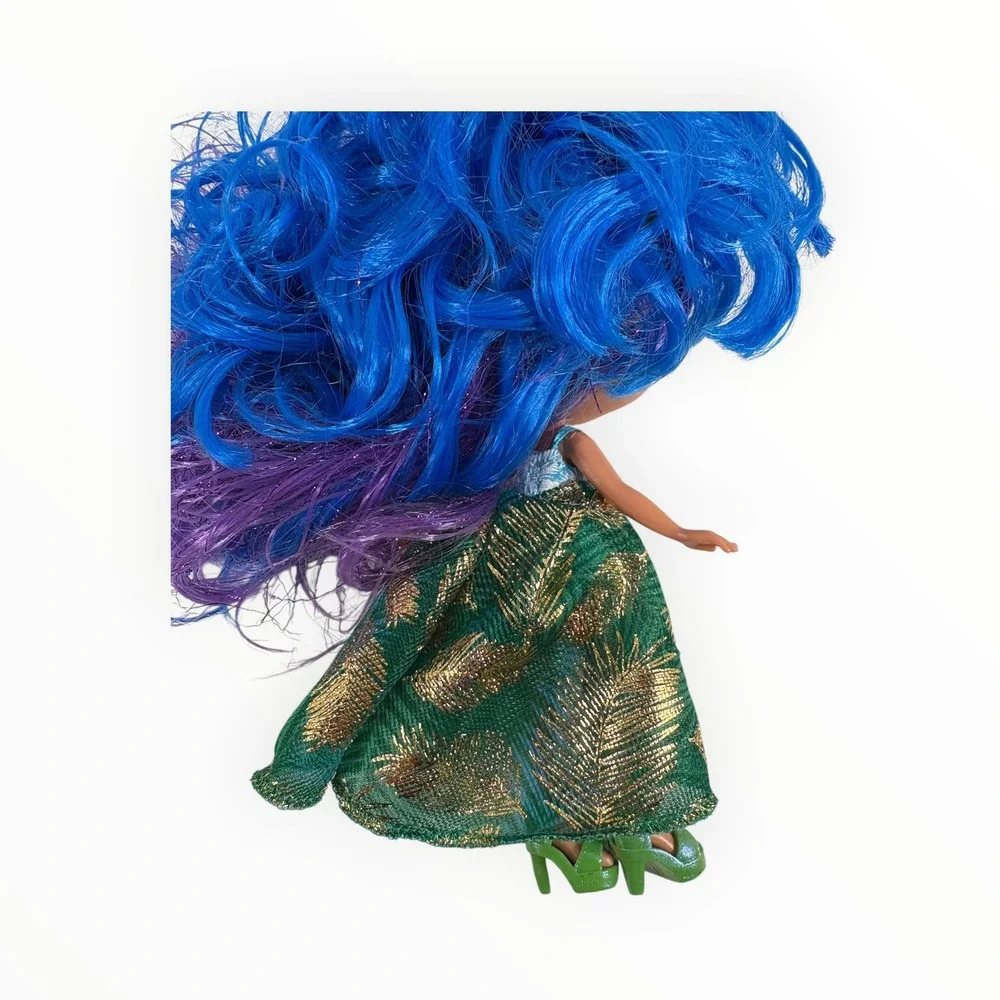 Hairdorables Rayne Doll Kids 5in Blue Purple Hair Green Gold Tropical Excellent